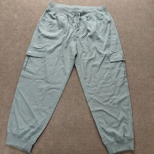 MoFiz Women's XL Outdoor Travel Pants, Quick Dry Waterproof Pants Blue Coastal